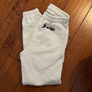 Kids Cozy Off White Joggers - JUMP Dance